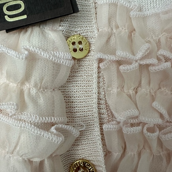 Roberto Cavalli Pink Ruffle Kids Cardigan 12months - Picture 5 of 5